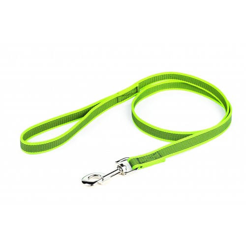 Julius K9 IDC Guinzaglio Cane Nylon Gomma Giallo 20mm x 1,2mt con maniglia