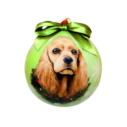 Pallina per albero di natale con decorazione cane razza cocker spaniel