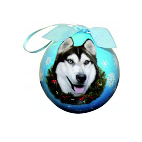 Palla albero di natale siberian husky